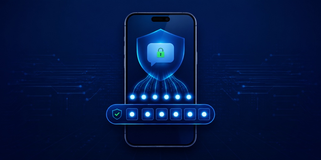 A phone verification code flowing from an SMS into an OTP field